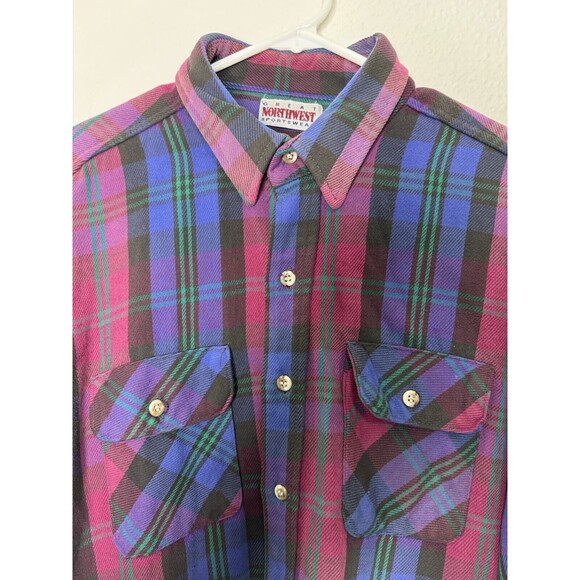 Vintage Union Made Great Northwest Sportswear Flannel Plaid Shirt Men's Sz 2XL? - Picture 10 of 16